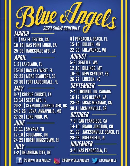 Blue Angel Practice Schedule