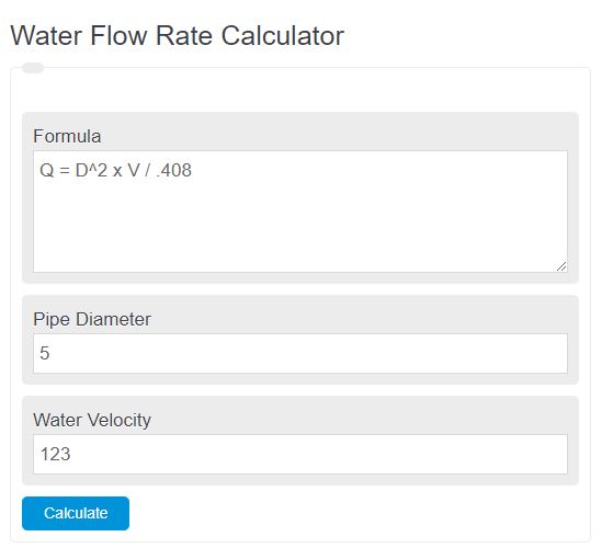 Flow Rate Calculator