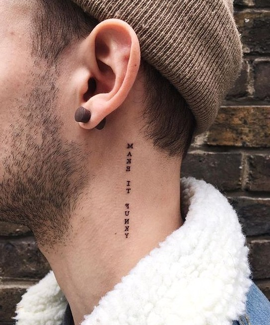 Front Neck Tattoos Designs