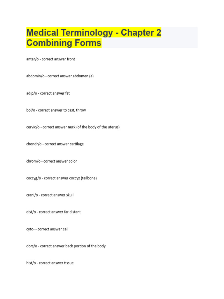 What Are Combining Forms? Master Medical Terms